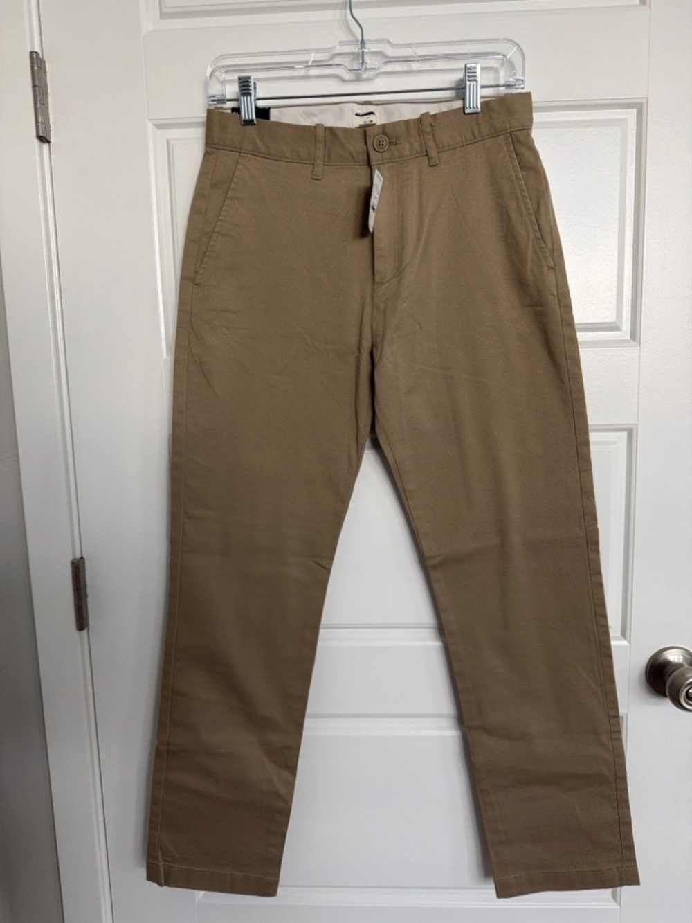 J.Crew Factory Crewcuts Boys Khaki Chino Pants 14 Slim Adjustable Waist NWT